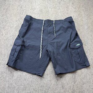 AFTCO Cargo Shorts Men 42 Blue 10" Performance Stretch Unlined Nylon